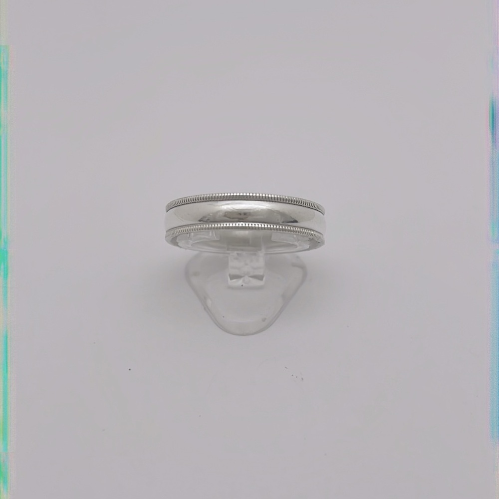 Sterling Silver Men’s Milgrain Wedding Band (5mm)